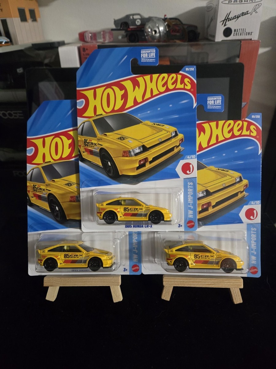 2026 Hot Wheels 1985 Honda CRX CR-X Lot Of 3 Yellow HW J-Imports