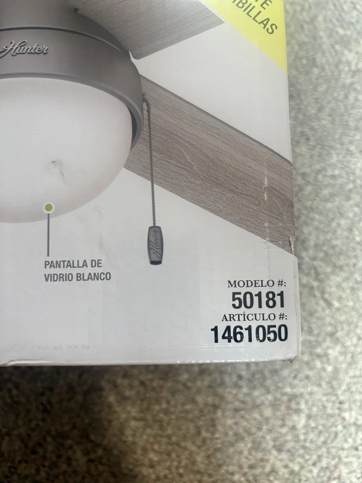 🔥Hunter Kensie 44-in Matte Silver LED Indoor Downrod or Flush Mount Ceiling Fan - Image 4 of 4