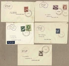 Australia 1959 - 1962 SALISBURY Animals FDC Cover x5 inc Tasmania Tiger