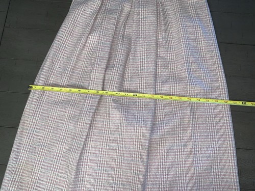 A1 WORTHINGTON ESSENTIALS WOOL BLEND SWEET PINK PLAID LONG SKIRT SZ 8 PLEATED - Picture 12 of 17