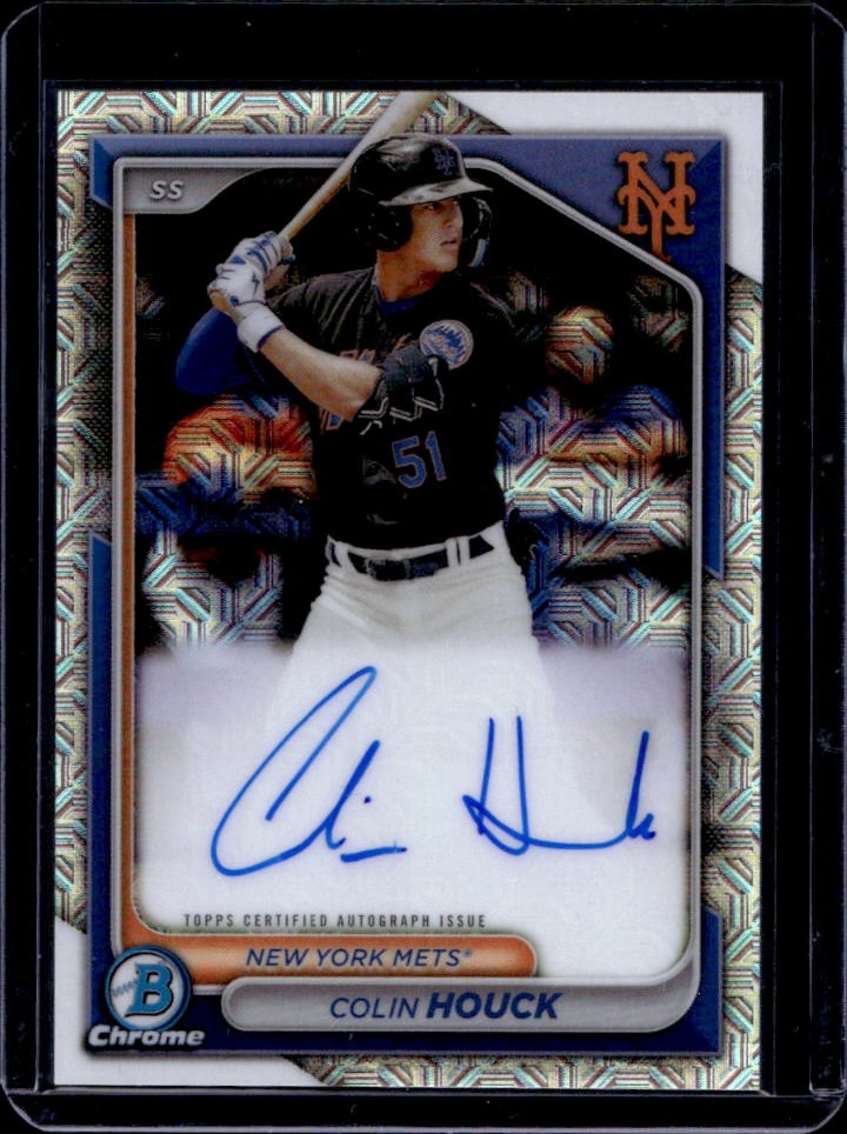 2024 Bowman Chrome Colin Houck Prospect Auto Mega Box Refractor #BMA-CH