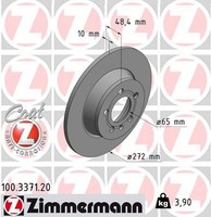 2X Bremsscheibe Coat Z Zimmermann 100.3371.20 1KX FüR A1 Audi 1KF 8XA 8XF 8XK