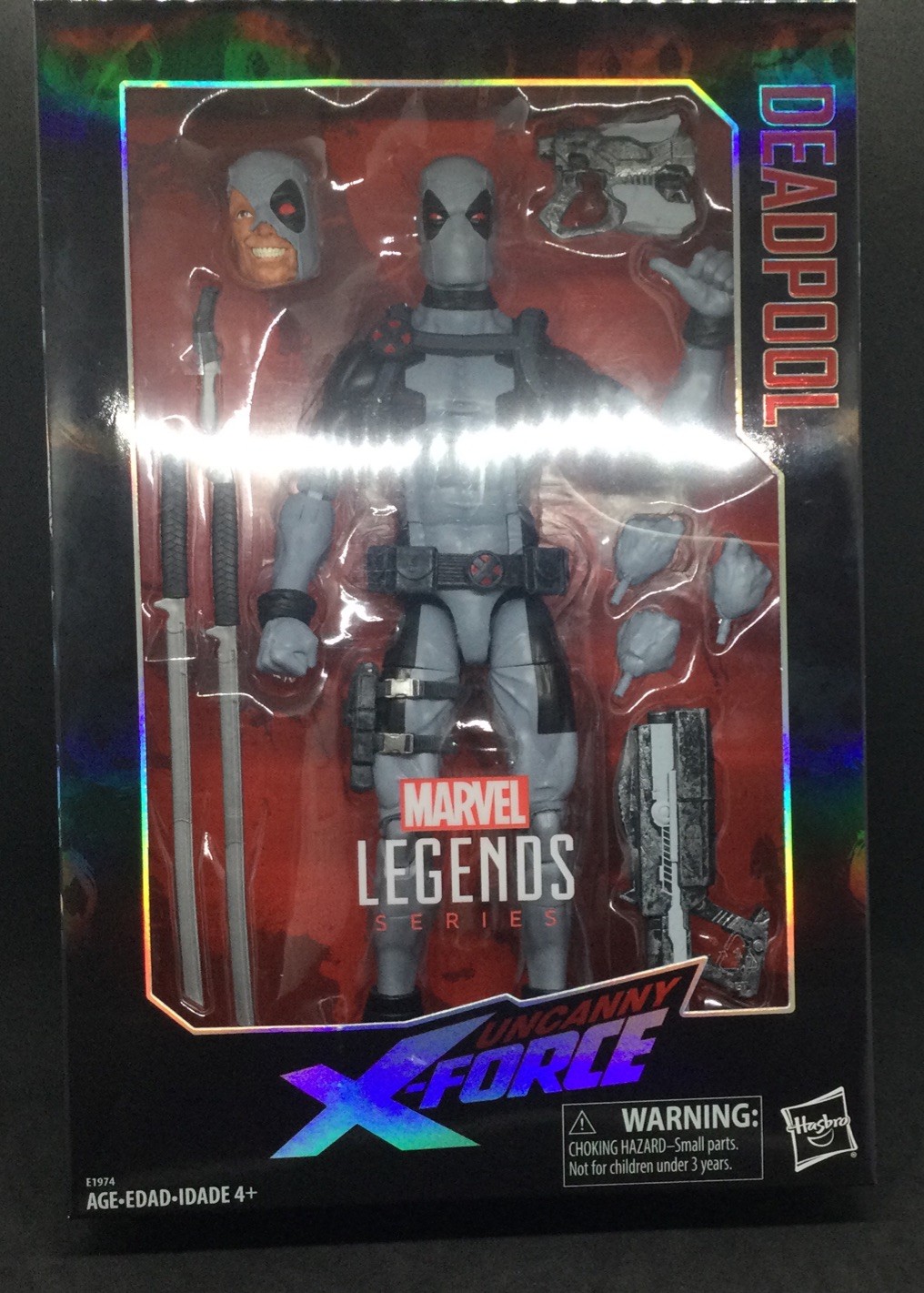 Figura de acción rara Uncanny X-Force de 12 pulgadas Deadpool Marvel Legends 3/3