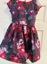 Dressed Up By Gymboree Girls Dress Size 5 Special Occasion Floral Purple/Pink