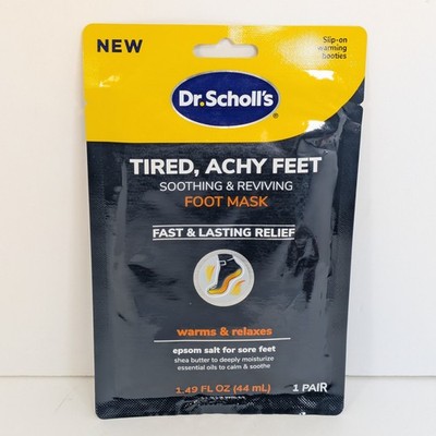Dr Scholls Tired Achy Feet Foot Mask Warms Relaxes Reviving Epsom Salts Menthol