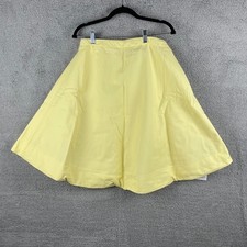 Asos Design Women's US 6 Yellow Polyester Cotton Back Zip Up Skirt