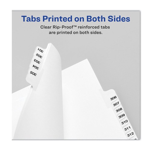 Avery 01070 11 x 8.5 Preprinted 70 Side Tab Index Dividers - White (25/Pack) New - Picture 4 of 6