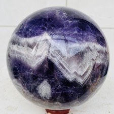Natural Dream Amethyst Quartz Crystal Sphere Ball Healing 2720g