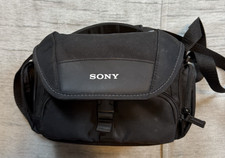 GENUINE Sony LCS-U21 Soft Camera Case Bag Padded Black Nylon 4 Zip Compartments