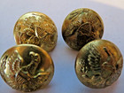 Antique Military US Army buttons 7 Eagle Shield LONDON — photo 4