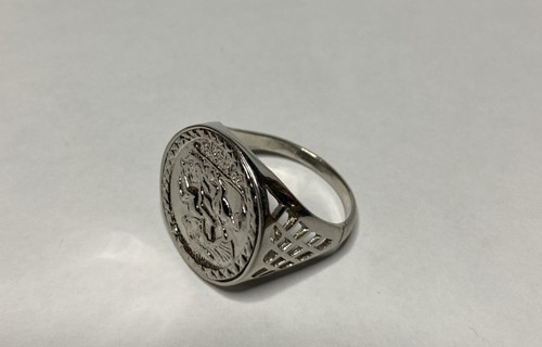 Sterling Silver St George Coin Ring / Sovereign -