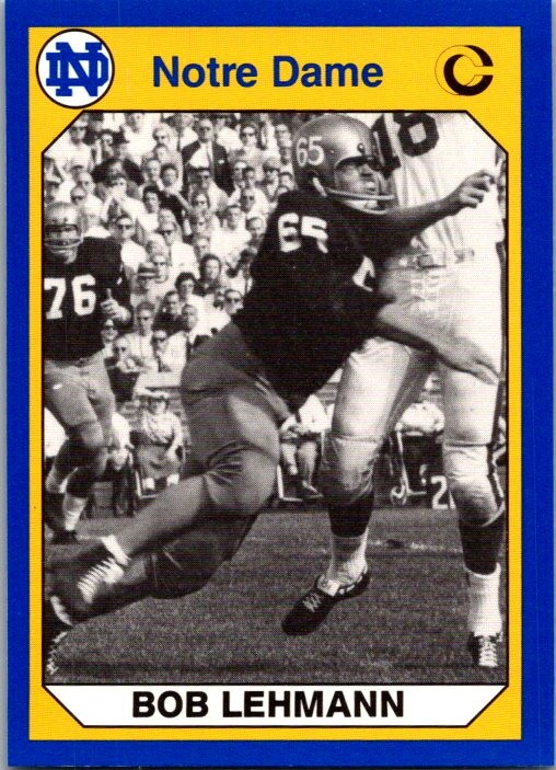 1990 Collegiate Collection Notre Dame #108 Bob Lehmann