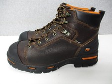 Timberland PRO Endurance 6  Steel Toe Safety Work Boots Brown Leather Mens Sz 10