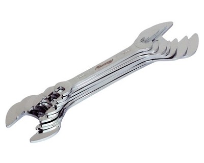 Extra Flachschlüssel Set 7tlg Doppelmaulschlüssel 6mm-23mm metrisch Schraubenschlüssel 3mm dünn