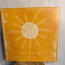 Farmhouse Sign Sun Wall Hanging 15 inches Wood Yellow Home Country Cottage Gift