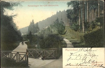 Mariánské Lázně Czech Republic Bohemia parks at Cafe Waldmühle Bohemia
