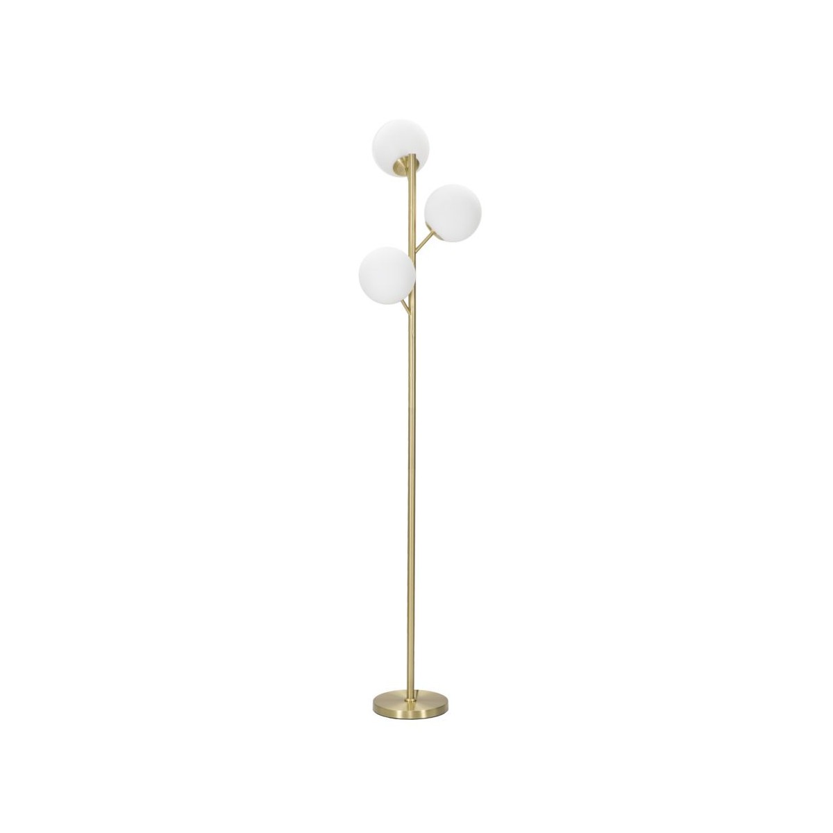 Lampadaire 3 sphères en métal doré Glamy Luci style luxueux