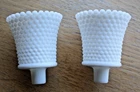 Vtg Fenton Hobnail Milk Glass Hobnail Votive Peg Cup Candle Holder Lot Of 2