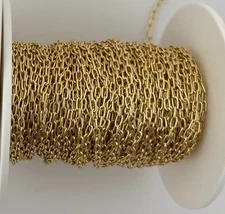 Gold Plated Brass Chain | Long Cable Chain | Smooth Chain | Gold Plated and Elec