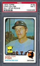 1973 Topps #193 PSA 7 Carlton Fisk Red Sox 193 Nice!