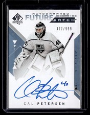 2018-19 SP Authentic Future Watch Autograph Cal Petersen Auto 477/999 Los