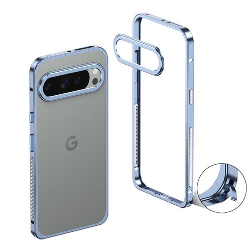 For Google Pixel 9 Pro XL, Aluminum Metal Hippocampus Bumper Frame Border Case - 第 11/16 張圖片