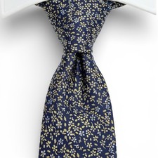 Tommy Hilfiger Silk Men  s Classic Tie Navy Floral AOP All Over Print Preppy