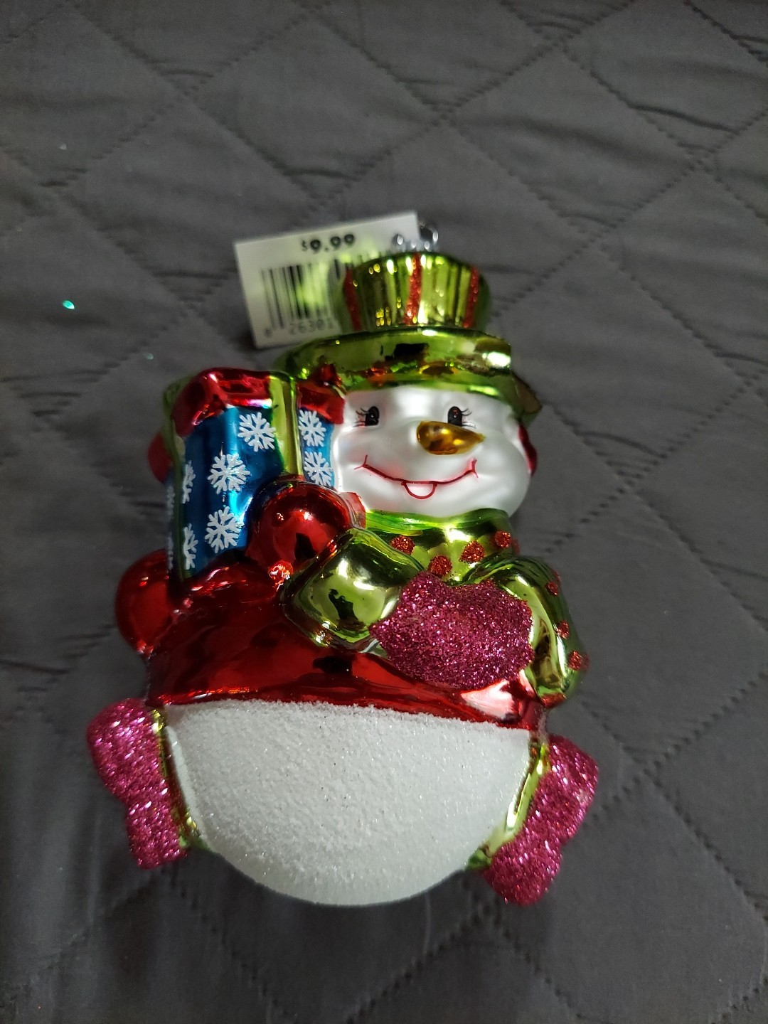 Christopher Radko Snowman Glass Christmas Ornament