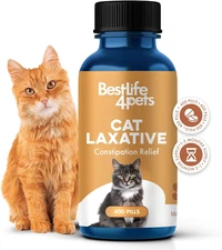 Cat Laxative Constipation Relief for Cats, Natural Stool Softener Support, Odorl