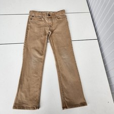 Cat Jack Stretch Jeans Boys Khaki Tan Brown Straight Adjustable Waist School 8