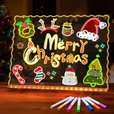 Lumiboard LED Drawing Board, Transparent Acrylic Tablet with Remote, USB Powe...