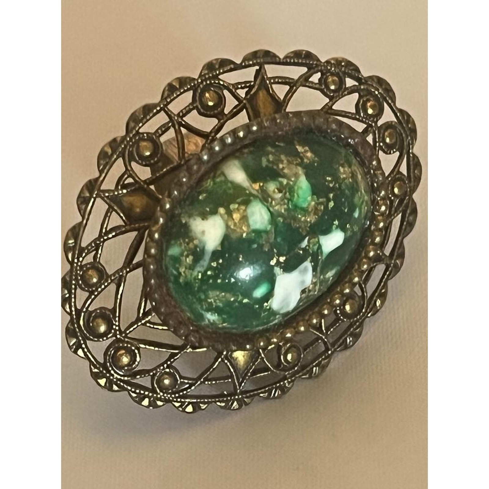 C1940s Adjustable Statement Ring 1.75" - image 4