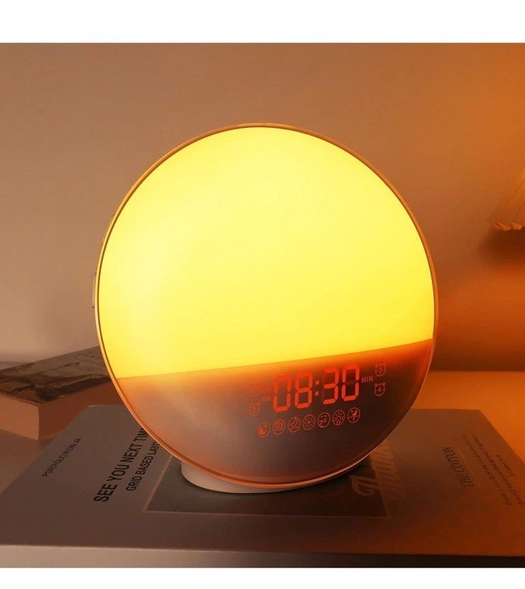 Sunrise Alarm Clock for Heavy Sleepers, Wake Up Light with Sunrise/Sunset Alarm