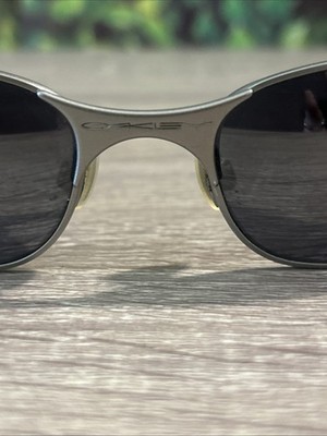 OAKLEY Vintage A Wire Gunmetal Black Iridium Mirror Sunglasses | eBay