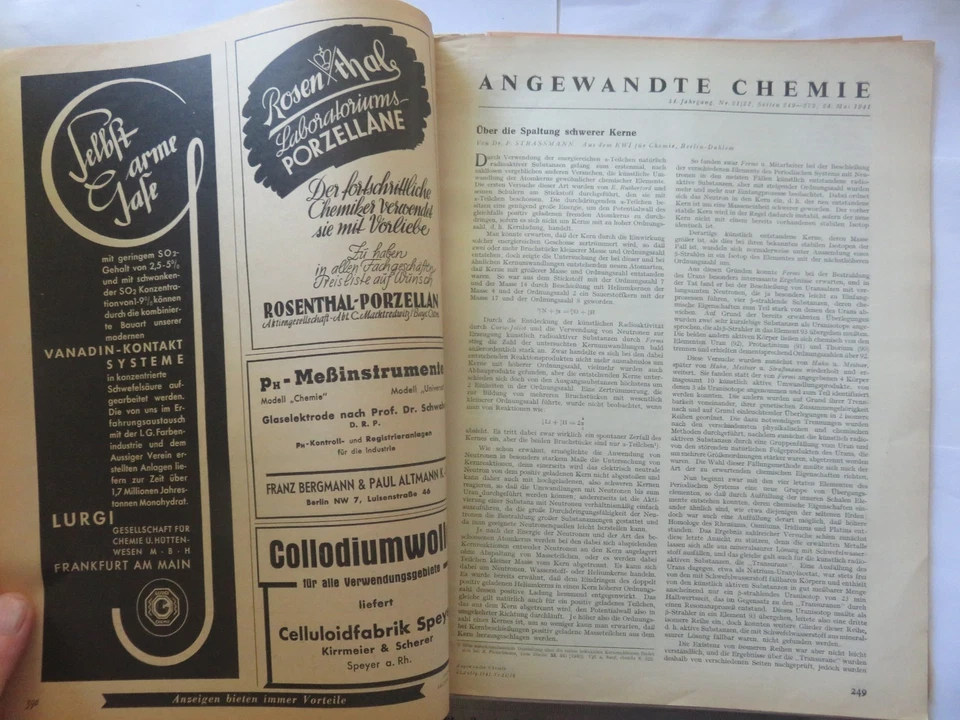 vintage Germany scientific journal Applied Chemistry 1941 - Image 4 of 4
