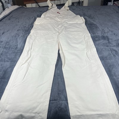 Dickies Bib Overalls Mens 38x32 Painters beige workwear