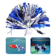 8 Pcs Blue and Silver Pom Poms Cheerleading Hand Flower Cheering Props