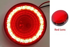 4 Round Led Mirage Stop Turn Tail Light - Red Ledred Lens - Stt