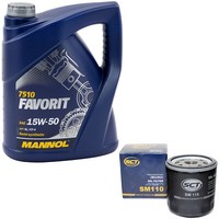 MotoröL Set 15W50 5 Liter + ÖLfilter SM 110 FüR Saab 9000 9-5 Skoda Felicia 1.3
