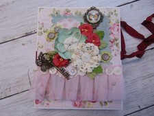 Handmade MIxed Media Mini Scrapbook Photo Album ocbrandy gift keepsake DREAM