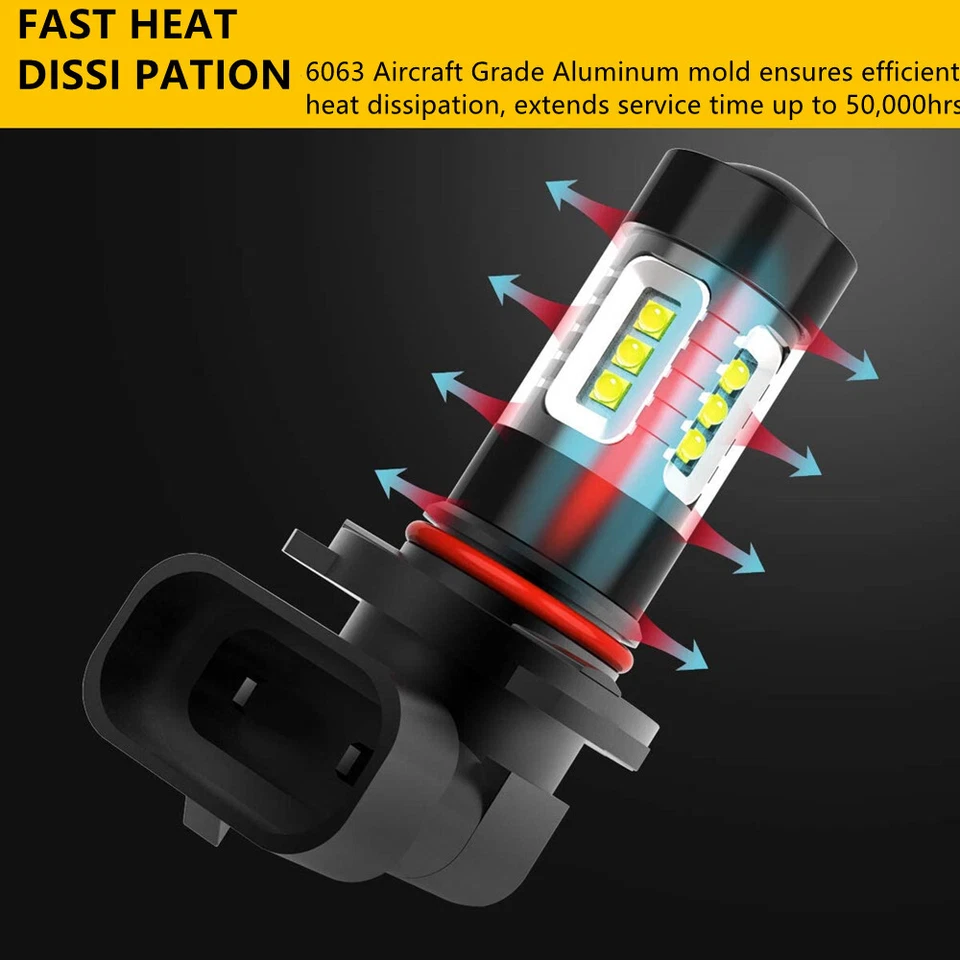 Faro antiniebla LED 9145 H10 9140 blanco para Ford F250 F150 F350 2004 2005-2021 Foto 2 de 4