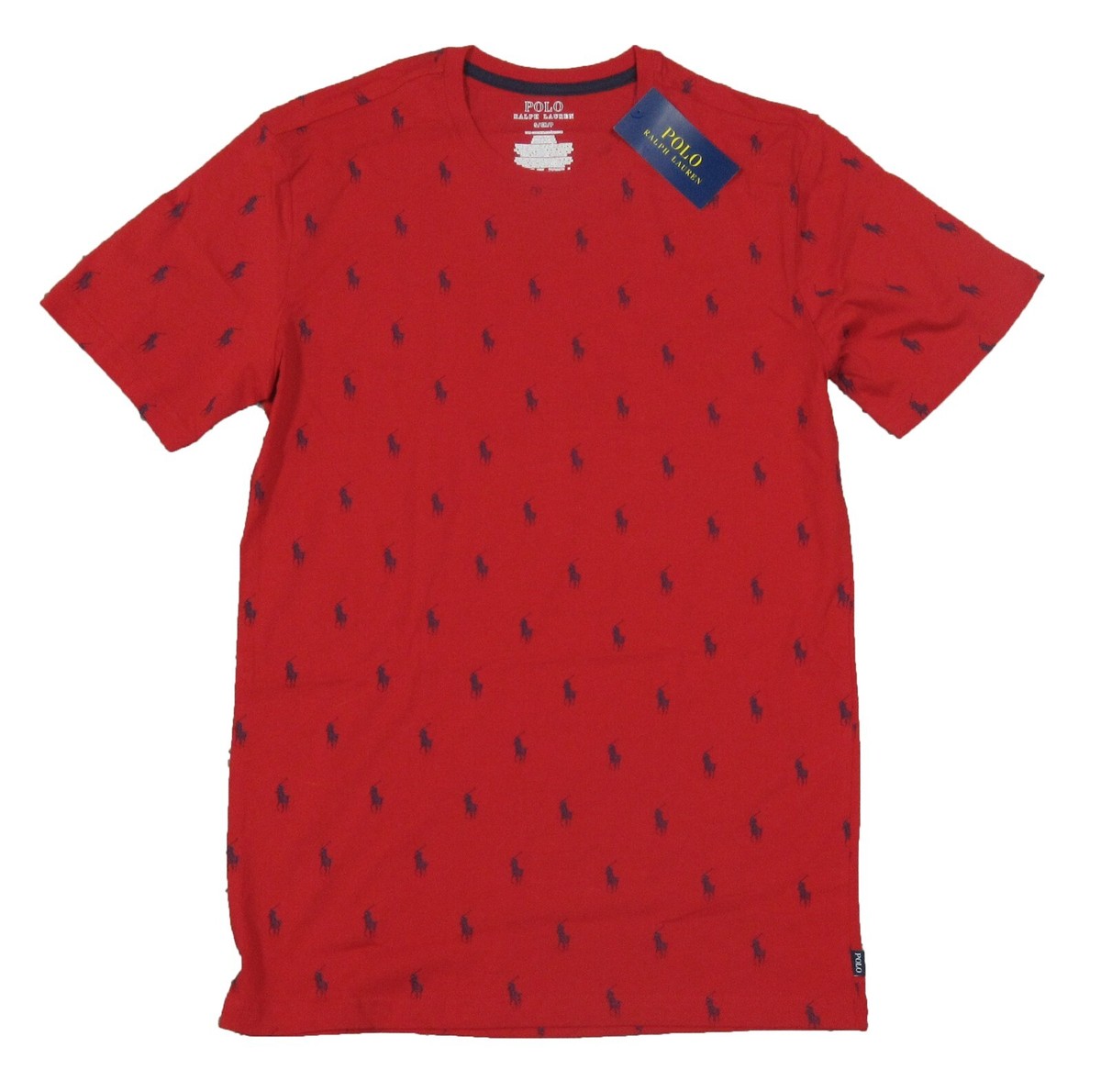 Tシャツ・カットソー Ralph Lauren Polo Ralph Lauren Shirts Red (710965069 001) Polo Ralph Lauren Men's Red All Over Pony Logo Graphic Crew
