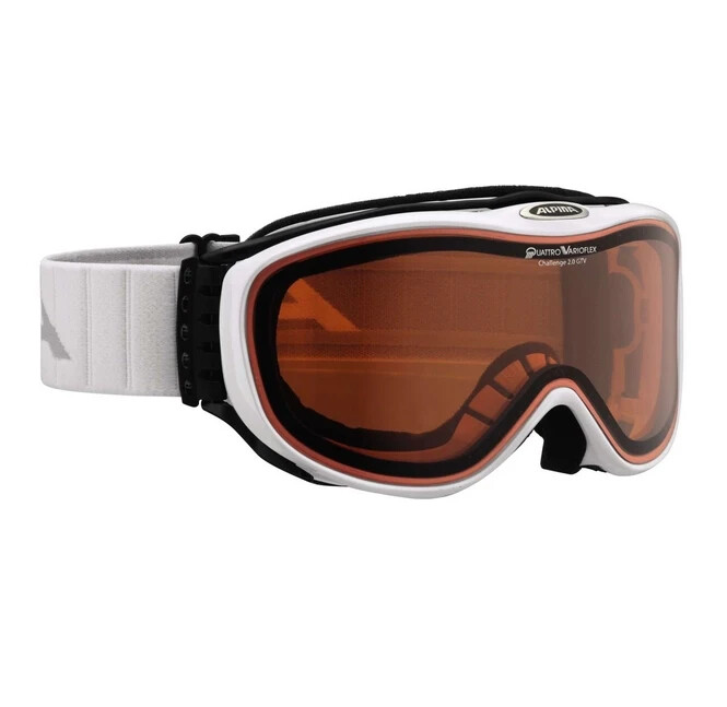 Masque de ski Alpina Challenge 2.0 DH blanc pour vos sorties en station