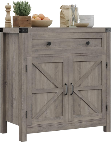 Coffee Bar Cabinet, Kitchen Storage Cabinet, Modern Farmhouse Buffet Sideboard w