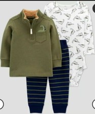 Just One You By Carter's Toddler Boys 3 Piece Dino Set 4T NWT P