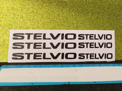 6 Carbon Black Vinyl Stickers Logo Stelvio Car FCA Tuning Car 