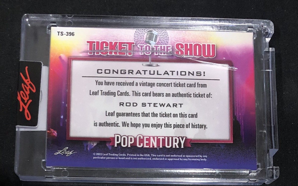 2022 Leaf Pop Century Rod Stewart Concert Ticket September 1993 TS