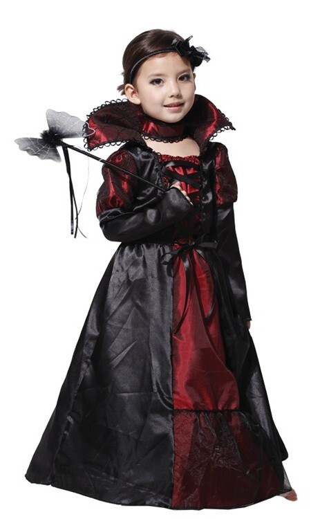Disfraz de vampira gótica con disfraces para niñas Disfraz de vampiro para niños niñas Halloween Vestido elegante