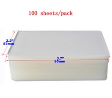 New 2.2x3.7in 5mil Glossy Clear Hot Laminating Pouch Film 100 sheets/pack Office