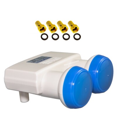 Doppel LNB DIGITAL Twin Monoblock Astra Hotbird 6,2 Grad HD 2 Teilnehmer UHD SAT
